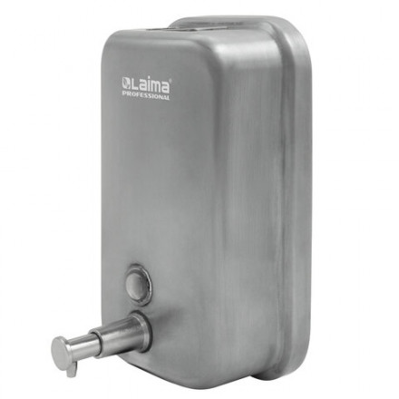 Дозатор для жидкого мыла LAIMA PROFESSIONAL INOX (гарантия 3 года), 1 л, нержавеющая сталь, матовый, 605395