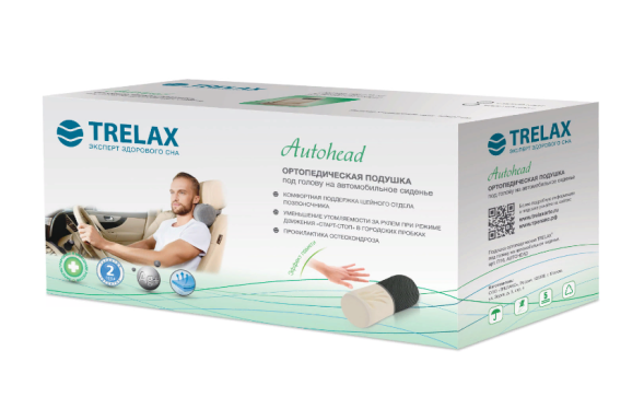 Подушка ортопедическая TRELAX П16 AUTOHEAD