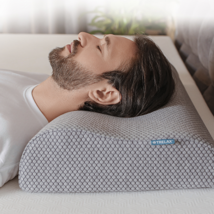 Подушка ортопедическая TRELAX Respecta for man П05, серая