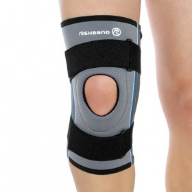 Бандаж колена с боковыми пружинными вставками Rehband 7782