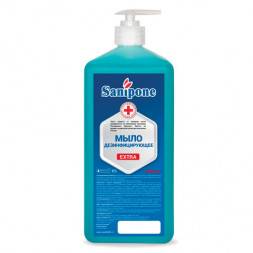 Мыло жидкое дезинфицирующее, 1 л, SANIPONE &quot;Extra&quot; (САНИПОН &quot;Экстра&quot;), дозатор, 1000-С-Б-П-Э