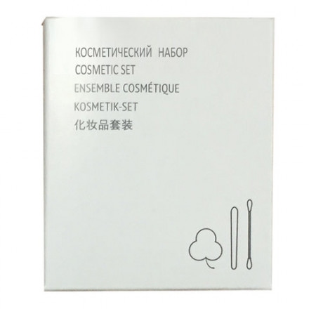 Косметический набор (2 диска, 3 палочки, пилочка 8 см), в упаковке картон