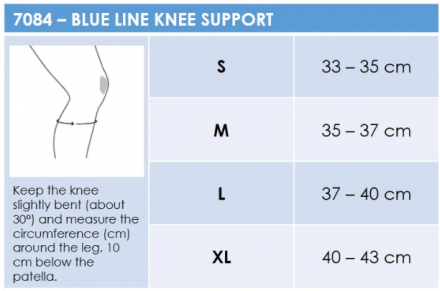 Наколенник Rehband 7084 Blue Line Knee Support из плотного 7 мм. Thermoprene.