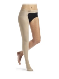 Медицинский компрессионный моночулок с хлопком Sigvaris Essential THERMOREGULATING (Cotton) с застежкой на талии.
