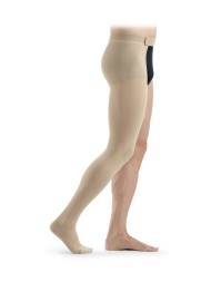 Медицинский компрессионный моночулок с хлопком Sigvaris Essential THERMOREGULATING (Cotton) с застежкой на талии.