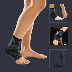 Бандаж спортивный голеностопный с силиконовыми вкладышами LEVAMED E+motion НОВИНКА