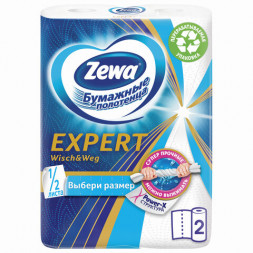 Полотенца бумажные прочные ZEWA EXPERT (2 рулона х 17 м), отжимные Wisch &amp; Weg, 144034