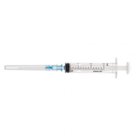 Шприц 3-х компонентный PASCAL, 3 мл, КОМПЛЕКТ 10 шт., в коробке, игла 0,6х30 - 23G, 120305