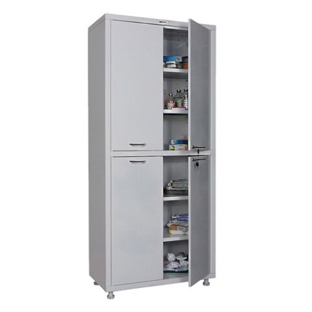 Шкаф медицинский 2-створчатый HILFE &quot;МД 2 1780/SS&quot; 1850х800х400 мм, белый, S26199205009