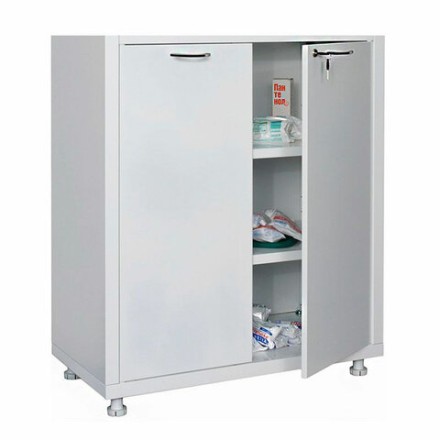 Шкаф медицинский 2-створчатый HILFE &quot;МД 2 1780/SG&quot; 1850х800х400 мм, стекло, белый, S26199205509