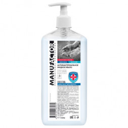 Мыло жидкое антибактериальное 1 л MANUFACTOR, с дозатором, L50610