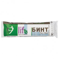 Бинт марлевый стерильный NEW LIFE 7 м х 14 см, плотность 28 (±2) г/м2, индивидуальная упаковка, 63166