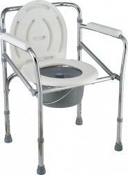 Кресло-туалет со спинкой и подлокотниками, премиум. OC-2284