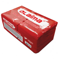 Салфетки бумажные 400 шт., 24х24 см, &quot;Big Pack&quot;, красные, 100% целлюлоза, LAIMA, 114727