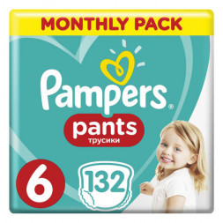 Подгузники-трусики 132 шт. PAMPERS (Памперс) Pants, размер 6 (15+ кг), 1210765